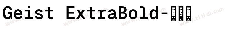 Geist ExtraBold字体转换